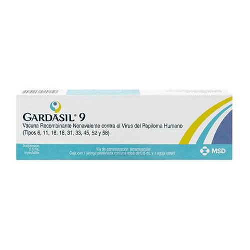 GARDASIL 9 0.5 mL SUS INY JERINGA PRELLENADA CAJA C/1 LABORATORIO MERCK